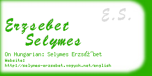 erzsebet selymes business card